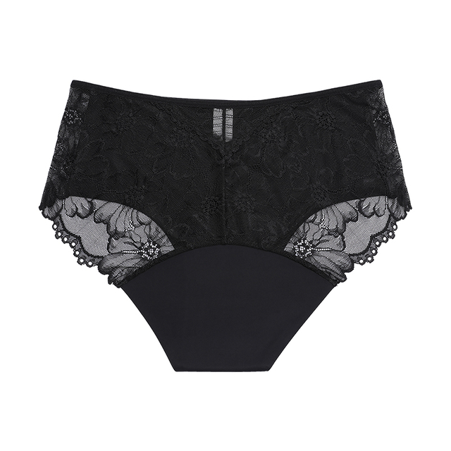 Venda por atacado de calcinhas de renda sexy para &eacute;poca | Prote&ccedil;&atilde;o anti-vazamento lateral de 4 camadas (40ml) | Lingerie Menstrual de Alta Absor&ccedil;&atilde;o