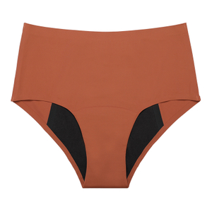 Bragas de talle medio sin costuras al por mayor | Absorbencia de flujo pesado de 4 capas (45 ml) | Ropa interior menstrual a prueba de fugas A1131