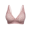 BA823 Suti&atilde; feminino com estampa de leopardo sem costura e decote em V | Bralette sem fio com almofadas semifixas | OEM/ODM atacado