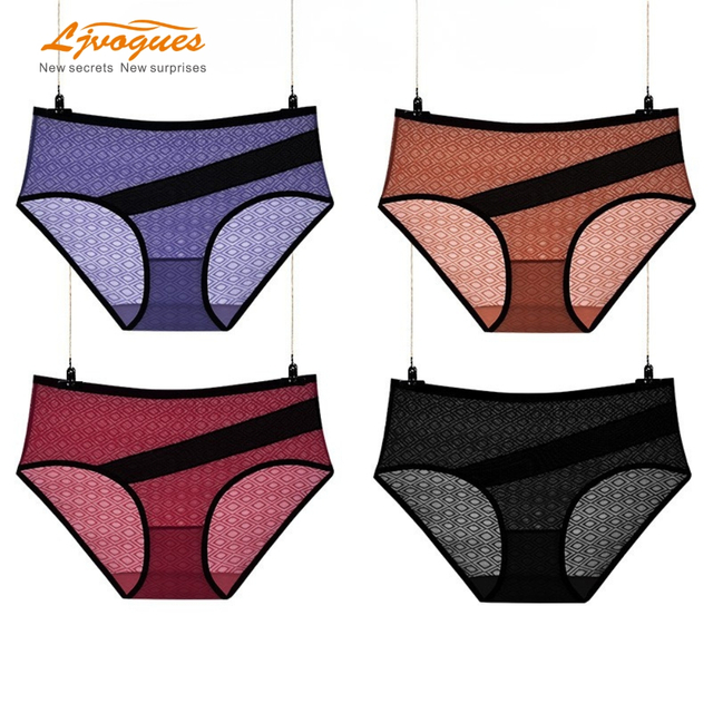 Cuecas de resfriamento transparentes de malha r&ocirc;mbica | Cintura m&eacute;dia forrada de algod&atilde;o | 6 cores S–2XL | Fundamentos de ver&atilde;o | Atacado OEM