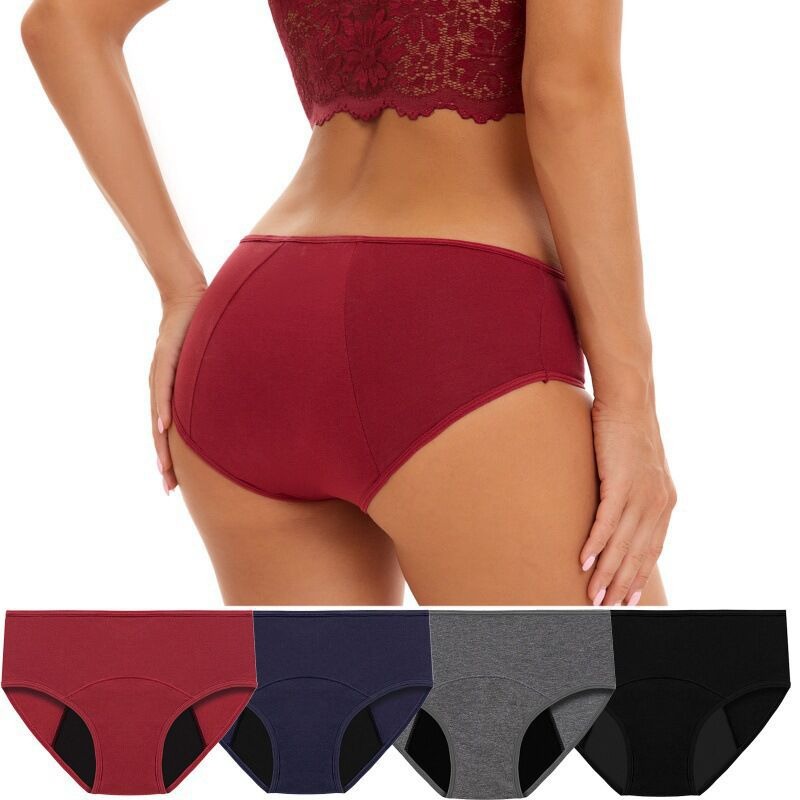 Culotte menstruelle taille basse &agrave; flux important, absorption maximale, anti-fuite