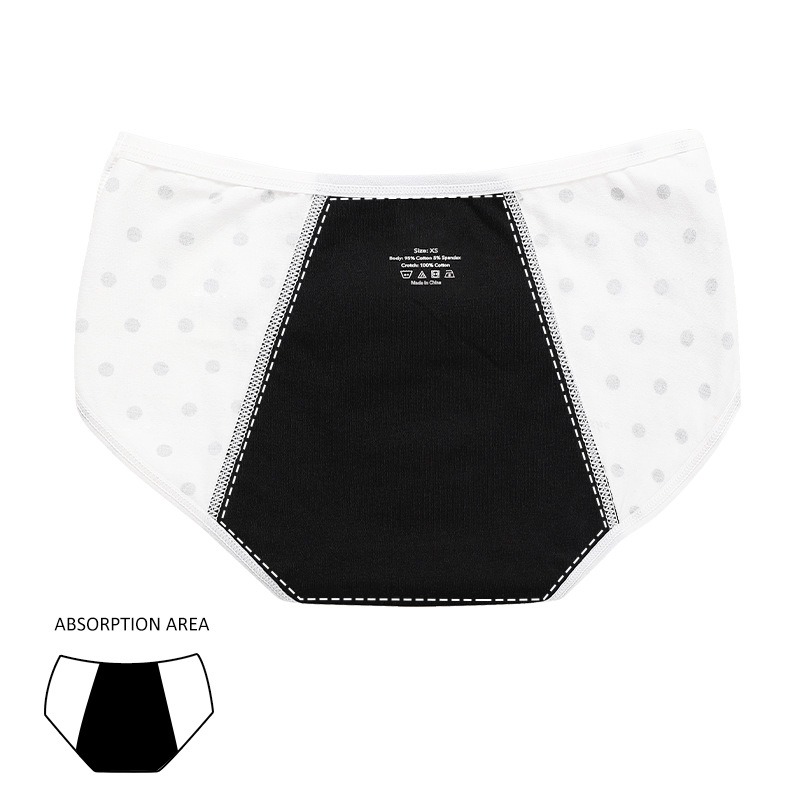 Quần l&oacute;t thời kỳ kh&aacute;ng khuẩn d&agrave;nh cho tuổi teen - Hipster cotton tho&aacute;ng kh&iacute; chống r&ograve; rỉ