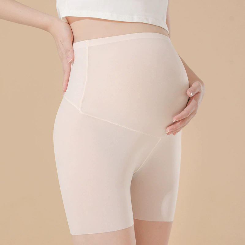 Pantaloni di sicurezza senza cuciture a 3 colori Forma a vita alta Comodo supporto per la pancia Leggings premaman Mutandine leggere e traspiranti | 9055