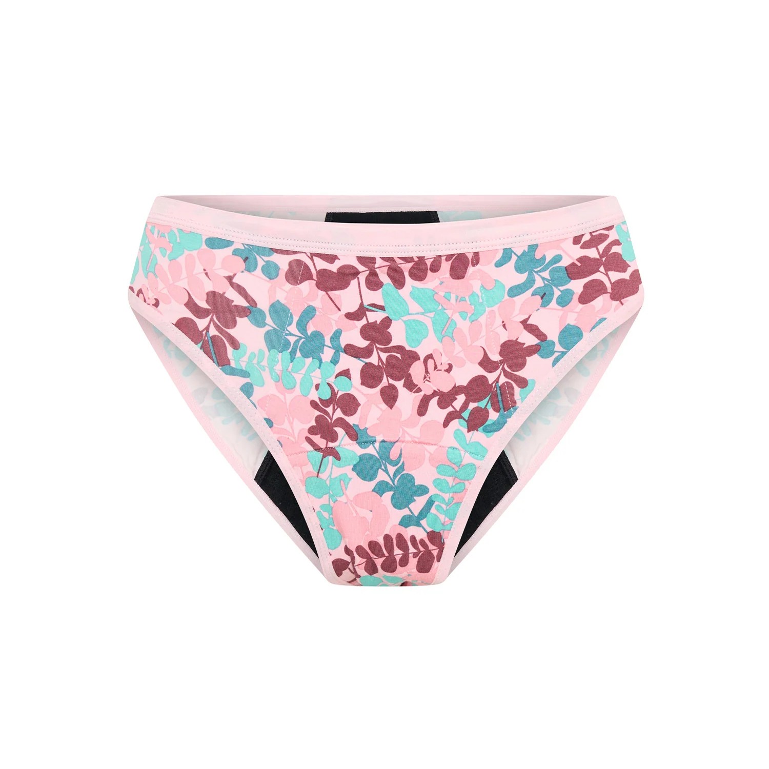 Bedrukt menstruatieondergoed voor tieners en jonge vrouwen | OEM 5-laags lekvrij biologisch katoenen middelhoge slipje - op maat gemaakte prints, lage MOQ, groothandel en private label
