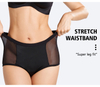 Intimo mestruale a vita alta taglie forti | Slip in rete a tenuta stagna OEM: 82% nylon, tassello a 4 strati, apertura gamba impermeabile, XS-3XL, vendita all'ingrosso e personalizzazione OEM completa