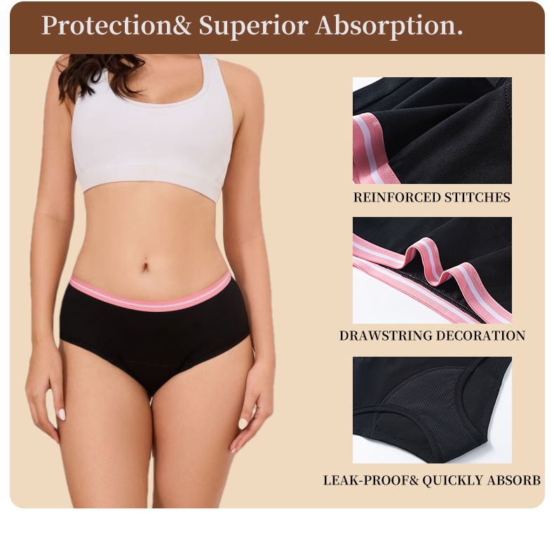 Ropa interior menstrual para ni&ntilde;as adolescentes 