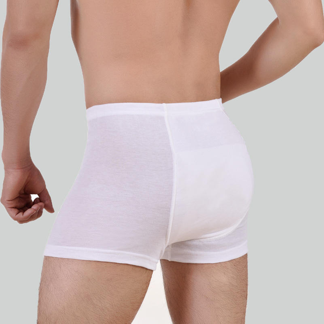 Roupa &iacute;ntima masculina absorvente de algod&atilde;o &agrave; prova de vazamentos para incontin&ecirc;ncia adulta
