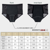 Intimo mestruale a vita alta taglie forti | Slip in rete a tenuta stagna OEM: 82% nylon, tassello a 4 strati, apertura gamba impermeabile, XS-3XL, vendita all'ingrosso e personalizzazione OEM completa