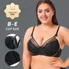 BE Fincan 2 Renk Ultra-ince Dantel &Ouml;rg&uuml; See-through B&uuml;y&uuml;k Boy Sutyen Şınav Seksi Destek İ&ccedil; Sutyen 3/2 Fincan Tipi Rahat