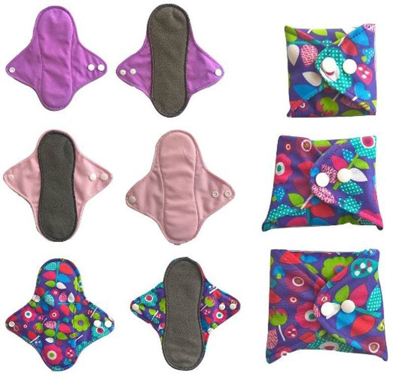 Almofadas menstruais de pano reutiliz&aacute;veis ​​no atacado