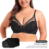 BE Cup 2 couleurs Ultra-mince dentelle maille transparent grande taille soutien-gorge push-up Sexy soutien-gorge sous-v&ecirc;tements soutien-gorge 3/2 Type de tasse confortable