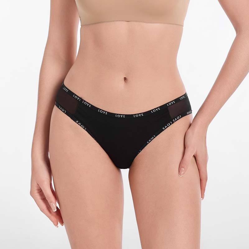 PA1490 Calzoncillos con panel de malla invisible para mujer | Ropa interior c&oacute;moda y sin costuras de modal Lenzing | AMOR Banda El&aacute;stica | OEM/ODM al por mayor